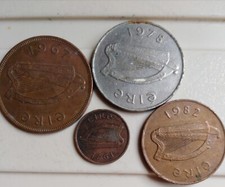 4 Various Irish  Eire Coins 