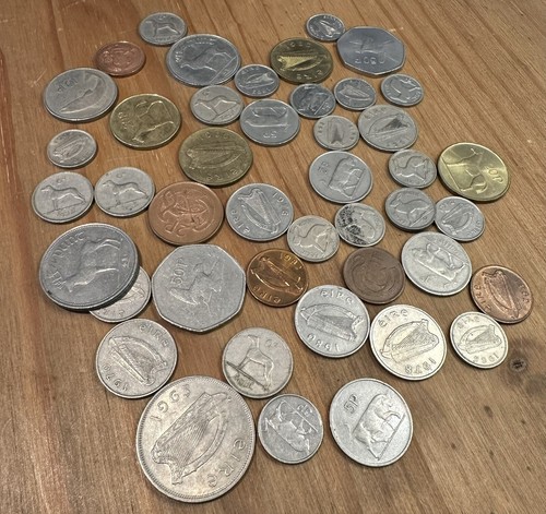 Irish coins collected my - coins,