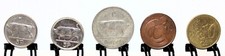 A SELECTION OF 5 IRISH COINS